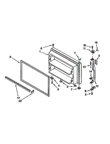 Freezer Door parts for Kenmore Refrigerator 106.9650582 (1069650582, 106 9650582) from AppliancePartsPros.com