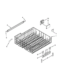 Upper Rack And Track Parts parts for Kenmore Dishwasher 665.13699N411 (66513699N411, 665 13699N411) from AppliancePartsPros.com