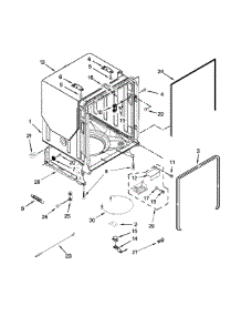 Tub And Frame Parts parts for Kenmore Dishwasher 665.13693N411 (66513693N411, 665 13693N411) from AppliancePartsPros.com
