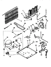 Unit parts for Kenmore Refrigerator 106.9658612 (1069658612, 106 9658612) from AppliancePartsPros.com