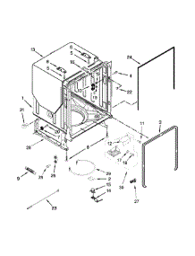 Tub And Frame Parts parts for Kenmore Dishwasher 665.13542N411 (66513542N411, 665 13542N411) from AppliancePartsPros.com