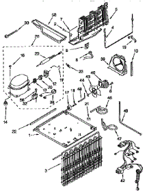 Unit parts for Kenmore Refrigerator 106.9658224 (1069658224, 106 9658224) from AppliancePartsPros.com