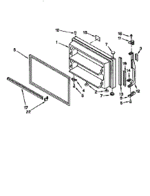 Freezer Door parts for Kenmore Refrigerator 106.9650623 (1069650623, 106 9650623) from AppliancePartsPros.com