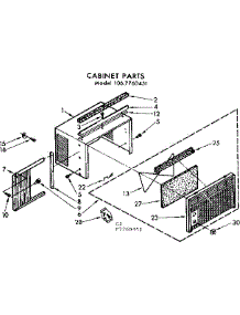 Cabinet Parts parts for Kenmore Heat Pump System 106.7760451 (1067760451, 106 7760451) from AppliancePartsPros.com
