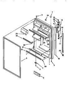 Refrigerator Door parts for Kenmore Refrigerator 106.9650411 (1069650411, 106 9650411) from AppliancePartsPros.com