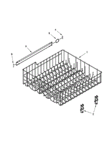Upper Rack And Track Parts parts for Kenmore Dishwasher 665.13093N411 (66513093N411, 665 13093N411) from AppliancePartsPros.com