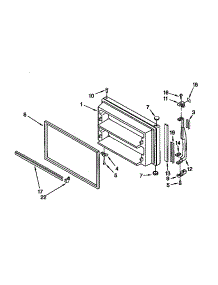 Freezer Door parts for Kenmore Refrigerator 106.9758615 (1069758615, 106 9758615) from AppliancePartsPros.com
