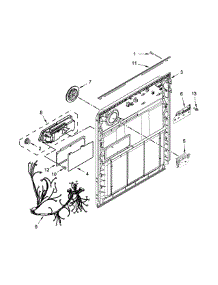 Inner Door Parts parts for Kenmore Dishwasher 665.13209N411 (66513209N411, 665 13209N411) from AppliancePartsPros.com