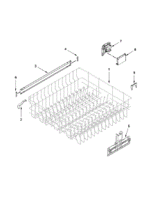 Upper Rack And Track Parts parts for Kenmore Dishwasher 665.13209N411 (66513209N411, 665 13209N411) from AppliancePartsPros.com