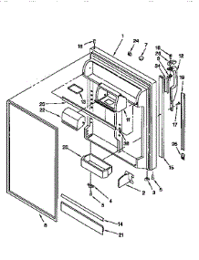 Refrigerator Door parts for Kenmore Refrigerator 106.9659755 (1069659755, 106 9659755) from AppliancePartsPros.com