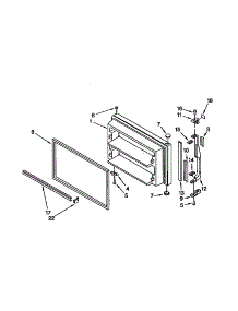 Freezer Door parts for Kenmore Refrigerator 106.9650481 (1069650481, 106 9650481) from AppliancePartsPros.com