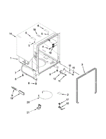 Tub And Frame Parts parts for Kenmore Dishwasher 665.14319N410 (66514319N410, 665 14319N410) from AppliancePartsPros.com