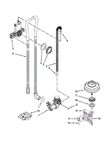 Fill, Drain And Overfill Parts parts for Kenmore Dishwasher 665.13222N410 (66513222N410, 665 13222N410) from AppliancePartsPros.com