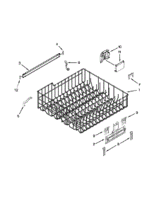 Upper Rack And Track Parts parts for Kenmore Dishwasher 665.13223N410 (66513223N410, 665 13223N410) from AppliancePartsPros.com
