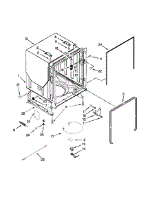 Tub And Frame Parts parts for Kenmore Dishwasher 665.13693N410 (66513693N410, 665 13693N410) from AppliancePartsPros.com