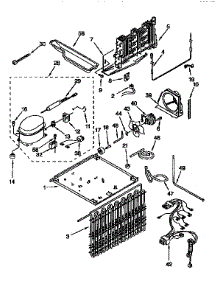 Unit parts for Kenmore Refrigerator 106.9658184 (1069658184, 106 9658184) from AppliancePartsPros.com