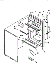 Refrigerator Door parts for Kenmore Refrigerator 106.9650322 (1069650322, 106 9650322) from AppliancePartsPros.com