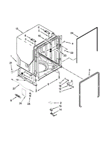 Tub And Frame Parts parts for Kenmore Dishwasher 665.13402N410 (66513402N410, 665 13402N410) from AppliancePartsPros.com
