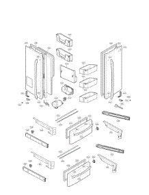 Door Parts parts for Kenmore Refrigerator 795.72495610 (79572495610, 795 72495610) from AppliancePartsPros.com