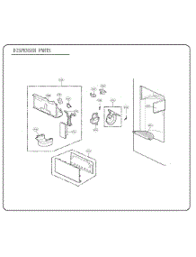 Dispenser Parts parts for Kenmore Refrigerator 795.72493610 (79572493610, 795 72493610) from AppliancePartsPros.com