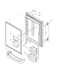 Refrigerator Door Parts parts for Kenmore Refrigerator 106.69312310 (10669312310, 106 69312310) from AppliancePartsPros.com