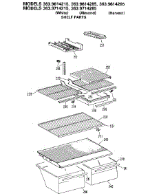 Shelf parts for Kenmore Refrigerator 363.9614215 (3639614215, 363 9614215) from AppliancePartsPros.com