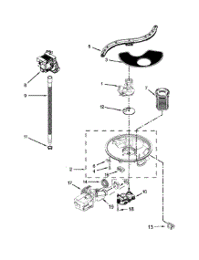 Pump, Washarm And Motor Parts parts for Kenmore Dishwasher 665.12723K311 (66512723K311, 665 12723K311) from AppliancePartsPros.com