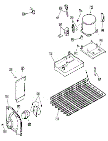 Unit parts for Kenmore Refrigerator 363.9714287 (3639714287, 363 9714287) from AppliancePartsPros.com