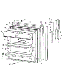 Fresh Food Door parts for Kenmore Refrigerator 363.9604512 (3639604512, 363 9604512) from AppliancePartsPros.com
