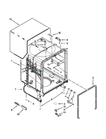 Tub And Frame Parts parts for Kenmore Dishwasher 665.13282K117 (66513282K117, 665 13282K117) from AppliancePartsPros.com