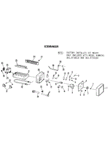 Icemaker parts for Kenmore Refrigerator 363.9714284 (3639714284, 363 9714284) from AppliancePartsPros.com