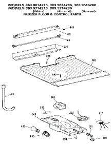 Freezer Floor & Control parts for Kenmore Refrigerator 363.9714216 (3639714216, 363 9714216) from AppliancePartsPros.com
