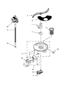 Pump And Motor Parts parts for Kenmore Dishwasher 665.13043K115 (66513043K115, 665 13043K115) from AppliancePartsPros.com