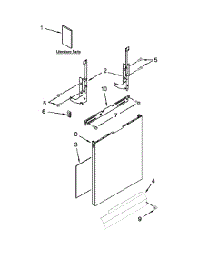 Door And Panel Parts parts for Kenmore Dishwasher 665.13043K115 (66513043K115, 665 13043K115) from AppliancePartsPros.com