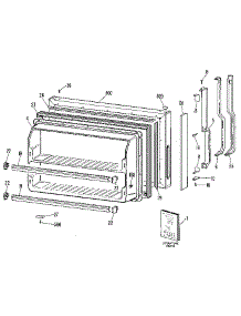 Freezer Door parts for Kenmore Refrigerator 363.9716514 (3639716514, 363 9716514) from AppliancePartsPros.com