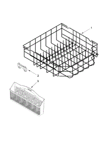 Lower Rack Parts parts for Kenmore Dishwasher 665.13259K115 (66513259K115, 665 13259K115) from AppliancePartsPros.com