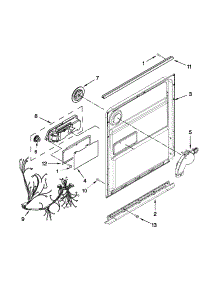 Inner Door Parts parts for Kenmore Dishwasher 665.13262K114 (66513262K114, 665 13262K114) from AppliancePartsPros.com