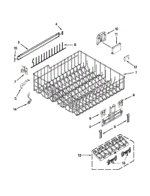Upper Rack And Track Parts parts for Kenmore Dishwasher 665.13262K114 (66513262K114, 665 13262K114) from AppliancePartsPros.com