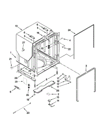 Tub And Frame Parts parts for Kenmore Dishwasher 665.13293K116 (66513293K116, 665 13293K116) from AppliancePartsPros.com