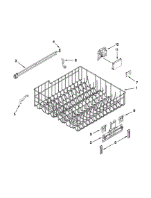 Upper Rack And Track Parts parts for Kenmore Dishwasher 665.13293K116 (66513293K116, 665 13293K116) from AppliancePartsPros.com