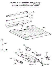 Freezer Floor & Control parts for Kenmore Refrigerator 363.9616716 (3639616716, 363 9616716) from AppliancePartsPros.com