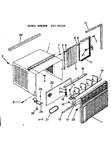 Cabinet And Front Parts parts for Kenmore Heat Pump System 253.65110 (25365110, 253 65110) from AppliancePartsPros.com