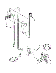 Fill, Drain And Overfill Parts parts for Kenmore Dishwasher 665.15114K214 (66515114K214, 665 15114K214) from AppliancePartsPros.com