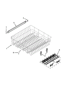 Upper Rack And Track Parts parts for Kenmore Dishwasher 665.13073K213 (66513073K213, 665 13073K213) from AppliancePartsPros.com