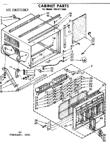 Cabinet Parts parts for Kenmore Heat Pump System 106.8711890 (1068711890, 106 8711890) from AppliancePartsPros.com