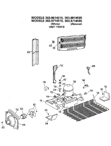 Unit parts for Kenmore Refrigerator 363.9714585 (3639714585, 363 9714585) from AppliancePartsPros.com