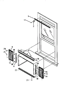 Window Mounting Kit parts for Kenmore Heat Pump System 253.9750695 (2539750695, 253 9750695) from AppliancePartsPros.com