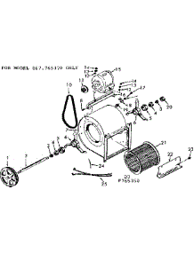 Blower Assembly / 765370 Only parts for Kenmore Furnace 867.765370 (867765370, 867 765370) from AppliancePartsPros.com