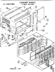 Cabinet Parts parts for Kenmore Heat Pump System 106.8711830 (1068711830, 106 8711830) from AppliancePartsPros.com