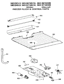Freezer Control Panel parts for Kenmore Refrigerator 363.9716516 (3639716516, 363 9716516) from AppliancePartsPros.com